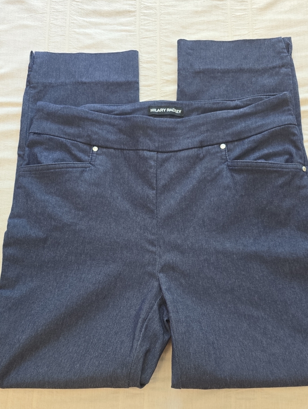 Hilary Radley Pull-On Ankle Pants with Faux Pocket Accents Women's Sma